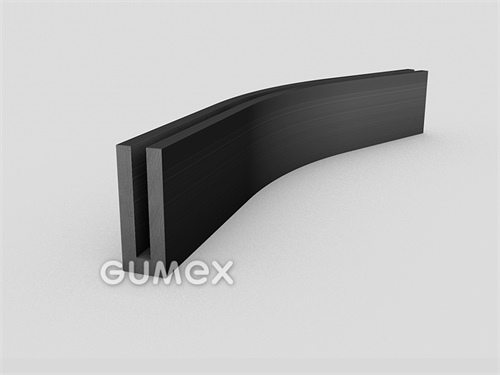 "U" Gummiprofil, 32x12/4mm, 60°ShA, NBR, -40°C/+70°C, schwarz, 